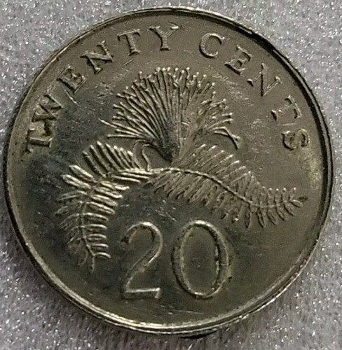 Singapore 1988 20 Cents KM# 52 *C162 - Picture 2 of 3