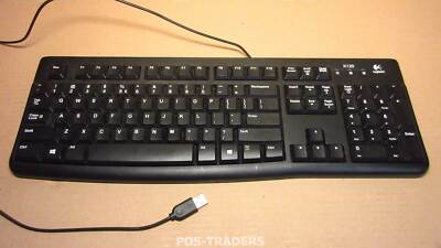 Logitech K120 USB Wired Keyboard 104 Buttons for Laptop Desktop QWERTY Black
