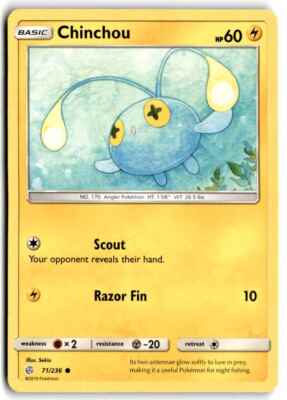 2019 Sun & Moon - Cosmic Eclipse Chinchou d Basic/Common #71