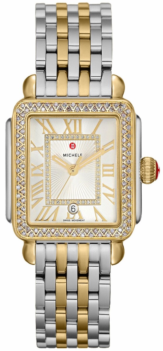 Michele Deco Madison Mid Diamond Two Tone Gold MWW06G000002 31mm ladies Watch MICHELE 31MM Deco Madison Mid Two-Tone 18K Gold-Plated  main image 3