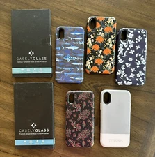 iphone XS cases, (4) Casely and (1) Otterbox Lot, (2) New Screen Protectors