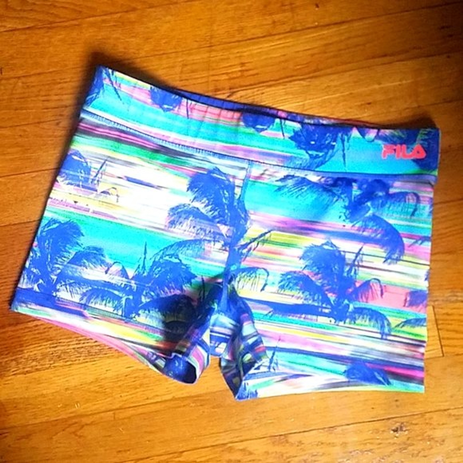 Pantaloncini da corsa tropicali sportivi Fila taglia large