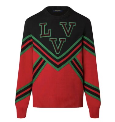Louis Vuitton Men's LVV Sport Team Crewneck Sweater Wool New