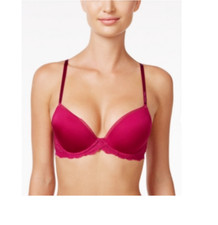 Calvin Klein Seductive Comfort Lace Demi Bra Magenta Size 32D