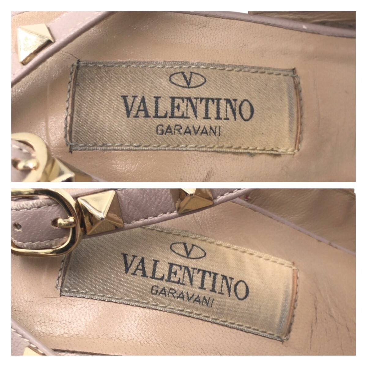Valentino Garavani Studs Pink Beige Patent Leather Pumps Valentino Garavani Studs Pink Beige Patent Leather Pumps