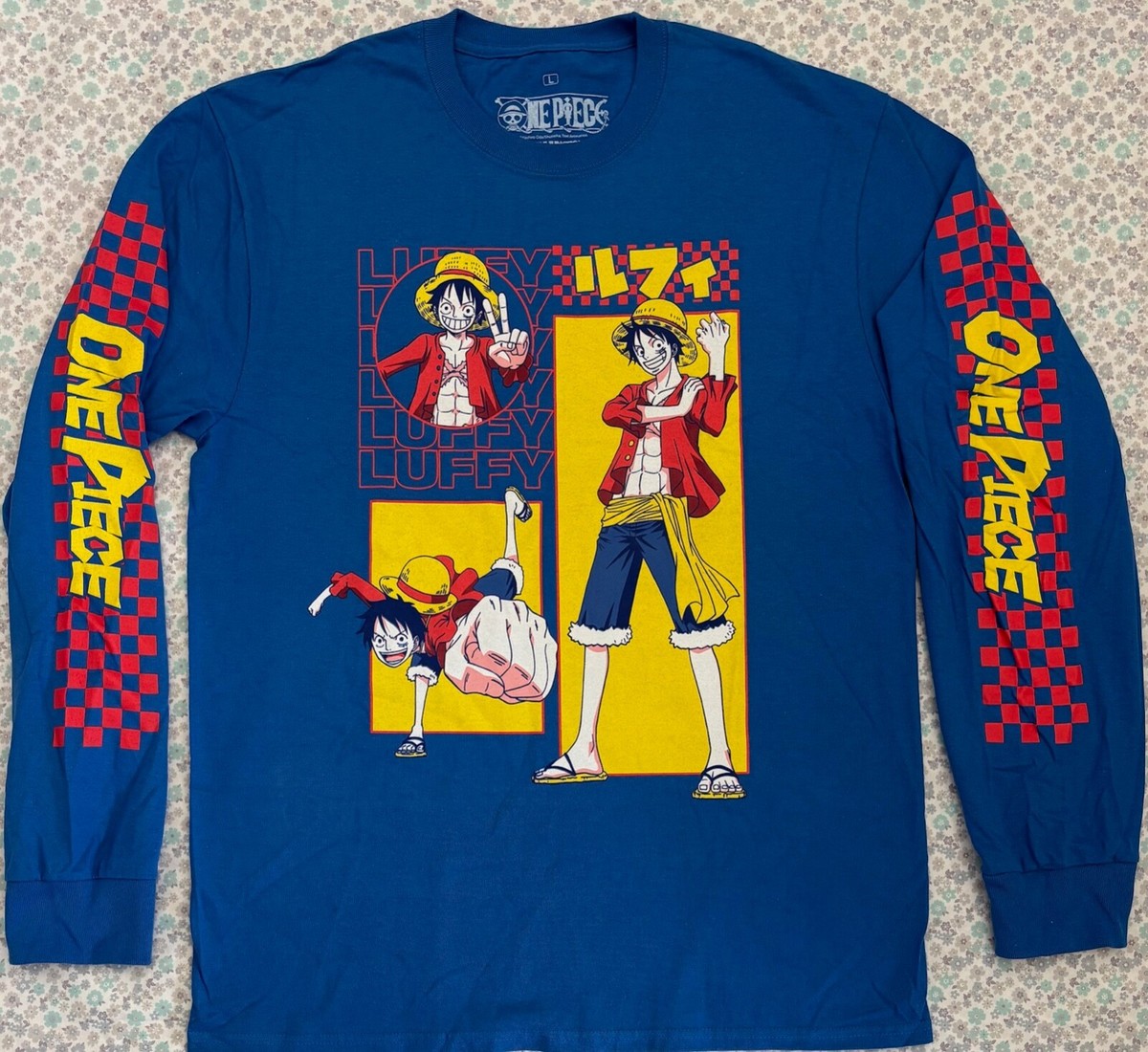 ワンピース FORM SLEEVE PANEL LINE SHIRT ONEPIECE One Piece - Luffy Panels Long Sleeve - Crunchyroll Exclusive! | eBay