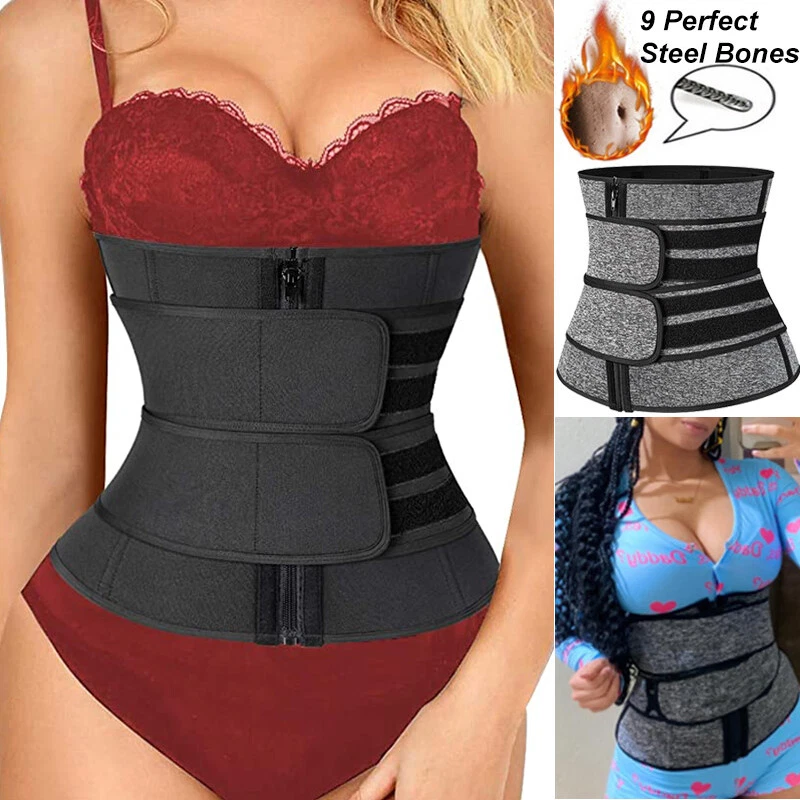 Hot Sale Women Gym Waist Trainer Cincher Sweat Belt Slimming Body Shaper  Corset