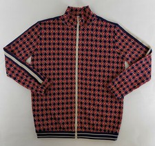 Gucci Kids Blue/Red Cotton G Pattern Zip-up Jacket 10 Fits Women XS 600362 6431