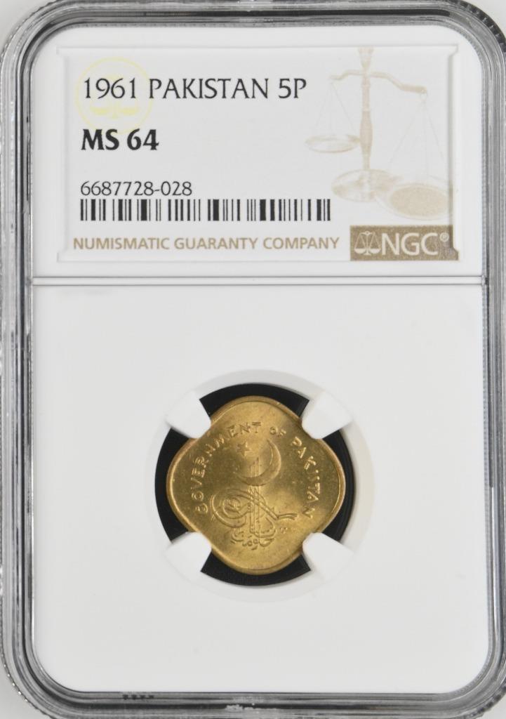 Pakistan 5 Paisa 1961 NGC MS 64