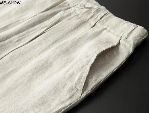 2 Piezas Hombres Dos Botones Traje Verano Lino Causal Blazer Pantalones Abrigo Chaqueta de Playa - Imagen 10 de 17