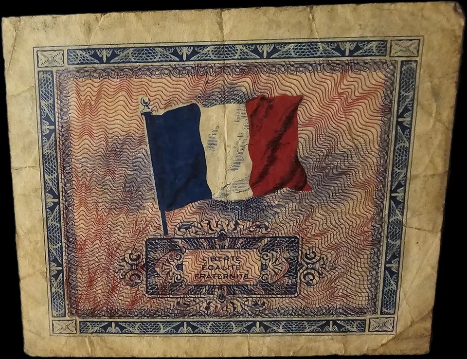 Billete militar 1944 Francia 2 francos Segunda Guerra Mundial Segunda Guerra Mundial Foto 4 de 4