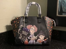 Loungefly Disney Hocus Pocus Sanderson Sisters Illustration Satchel Bag New