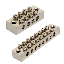 4 Way 8 Way Earth Bar Earthing Block Earth Terminal Nickel Plated