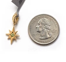 DAVID YURMAN New 15mm Cable Collectibles North Star 18K Gold Pendant Peridot