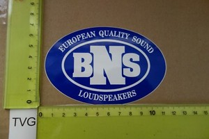 Alter Aufkleber HiFi Audio Tuning Tape TV AutoRadio Lautsprecher BNS