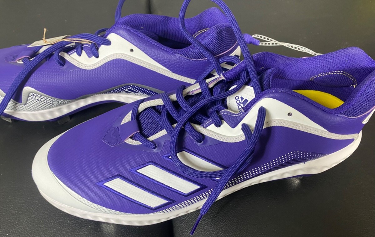 Adidas Icon Bounce Mens Size US 17 fv9345 purple Spikes Baseball