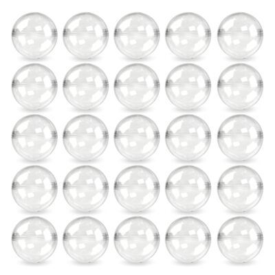 50 Pack 1.1 Inch Clear Round Capsules Gumball Vending Machine Capsules for Party