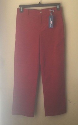 Vineyard Vines Boys' Vermilon Red Stretch Corduroy Breaker Pants 18