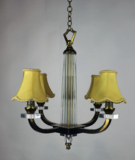Französischer Art Deco Leuchter - Jacques Adnet 4-flammig - online-antikwerk