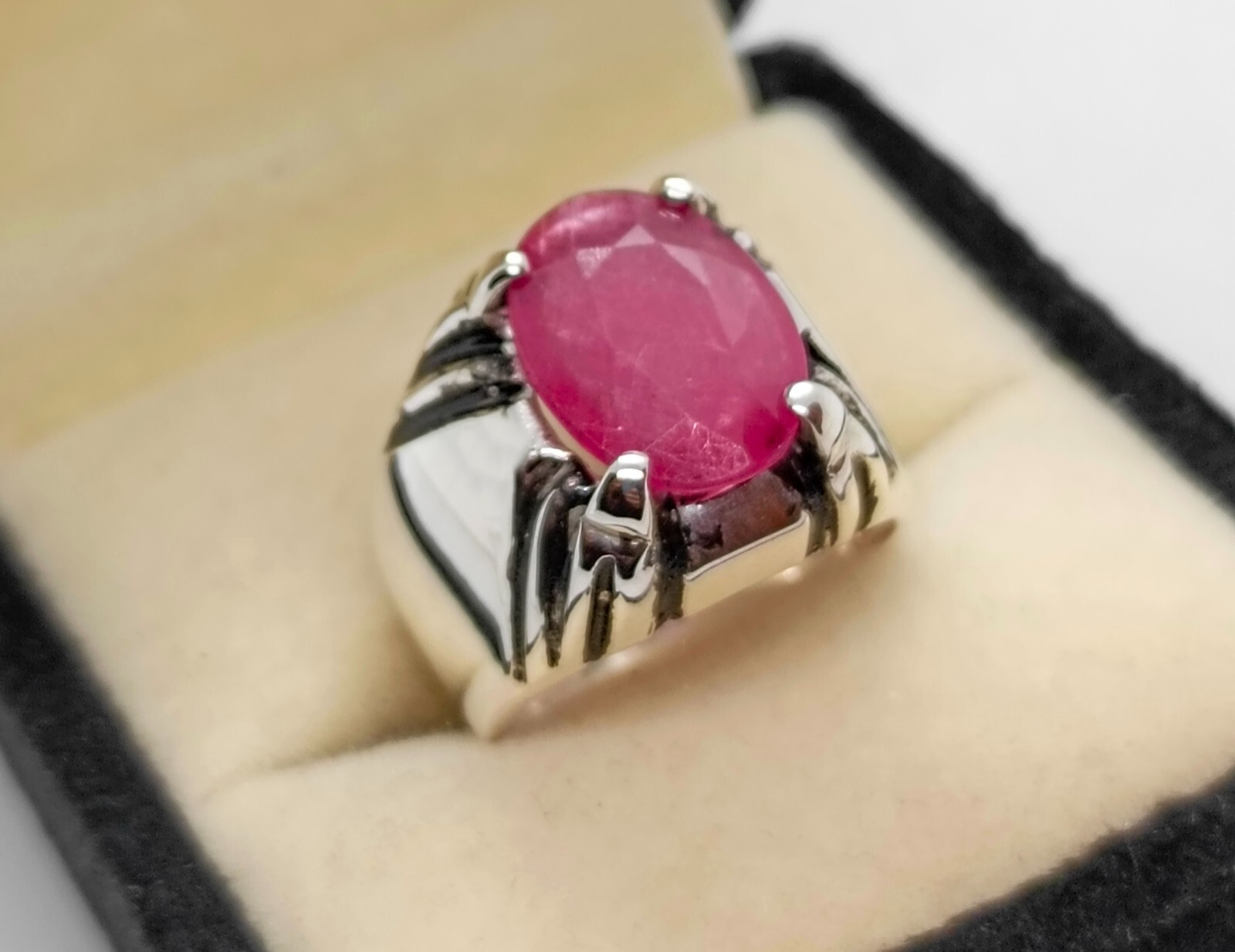 10 Carat Natural Red Ruby Sterling Silver 925 Handmade Ruby Ring | eBay