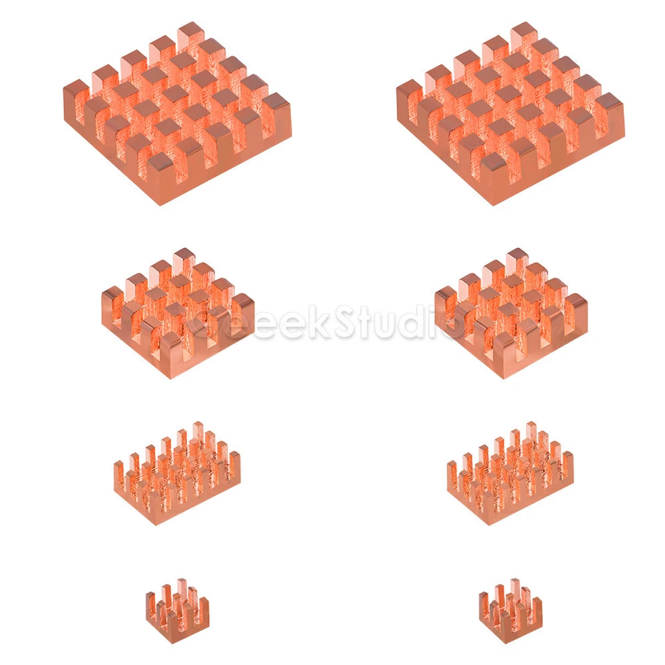 8pcs Copper Heatsinks CPU Cooler for Raspberry Pi 5 - Image 2 of 4