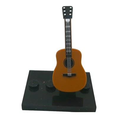 Lego® Zubehör "Gitarre braun" Akustik Gitarre Instrument Musik Musikstar