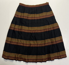 Vintage Gerard Pasquier Paris Pleated Wool Skirt Made in France Size 46