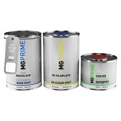Peinture voiture kit de pot pour Nissan 531 Vail White prêt à pulvériser 2,5l - Photo 1/4
