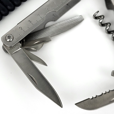 Vtg Schrade - 11 in 1 Needle Nose Plier Multitool Knife & 11 Bits