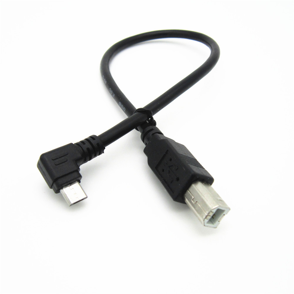 Micro USB OTG to USB B Cable Angled Male to Printer Scanner Lead | eBay
