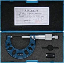 METEHA Bügelmessschraube 25-50 mm, 0,001 mm Ablesegenauigkeit, Mikrometer 1 µm