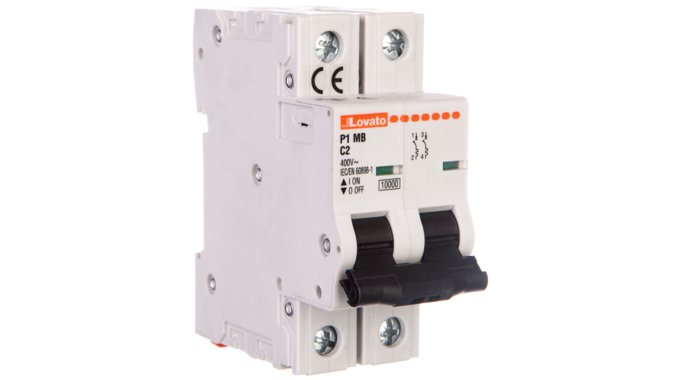 Miniature circuit breaker 2P C 2A 10kA P1MB2PC02 /T2UK