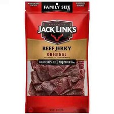 Jack Link's Beef Jerky, Original Flavor, 10 oz Bag - Savory, Protein-Rich Snack