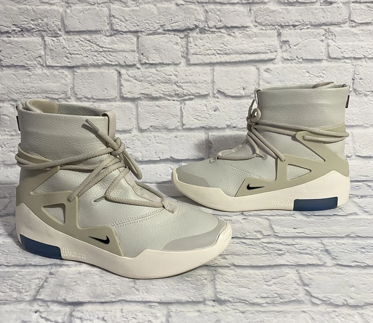 Nike Air Fear of God 1 High Light Bone White FOG Boot Jerry Lorenzo Mens  Size 12