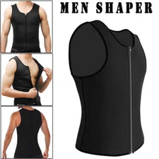 Men's Waist Trainer Vest Sauna Sweat Body Shaper Tank Top Slimmer Trimmer Shirt