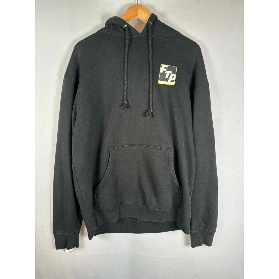 Sudadera con Capucha Rara FTP Logo Grande Mediana Negra $uicideboy$ Scrim Ruby Foto 3 de 3