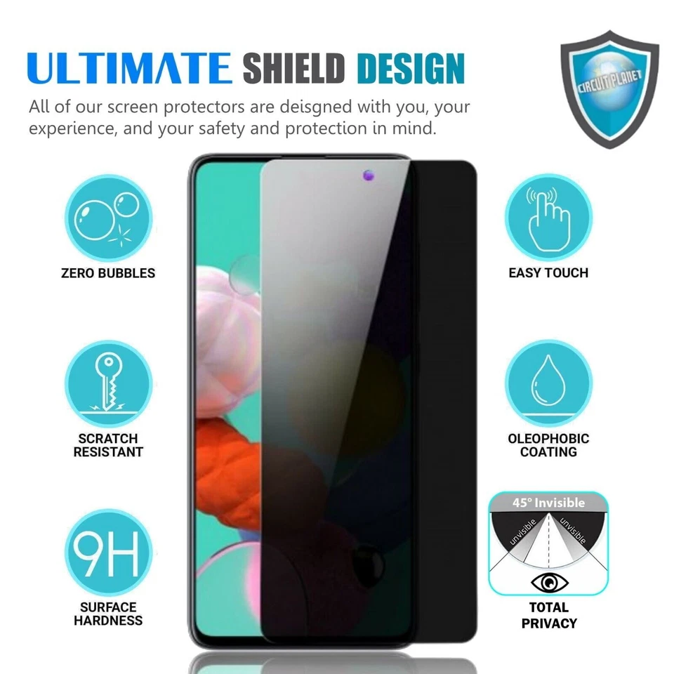 For Samsung Galaxy S20/21/22/23/24 Note 20/10 TPU Privacy Film Screen Protector - Image 2 of 4