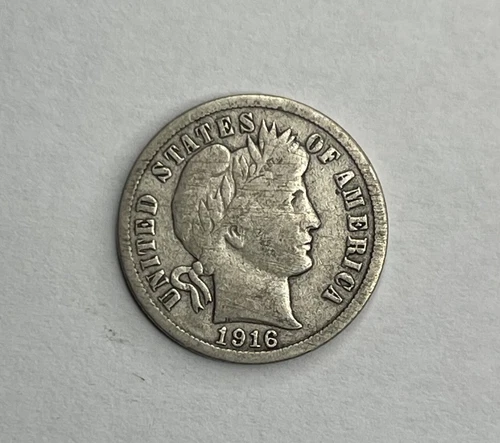 1916 P Barber Silver Dime VF Very FIne
