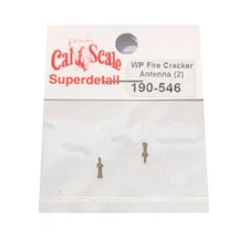 NEW Cal Scale 190-546 Diesel Radio Antenna - Unpainted Brass Castings (2) HO