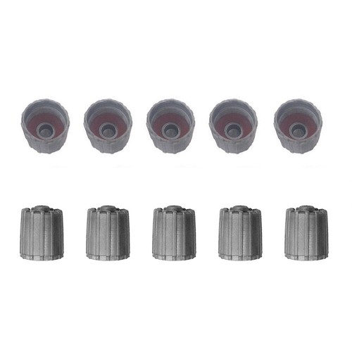 10pcs Plastic Gray Car Wheel Tire Valve Stem Caps TPMS Tire Cap with Gasket - Picture 6 of 10