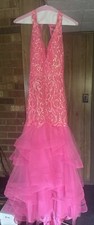 Cecilia Couture  Pink Lemonade Fit And Flare Prom Dress Size 10