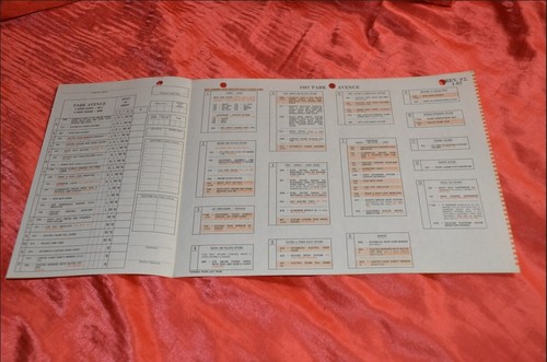 RARE 1987 Buick Park Avenue ORIGINAL Dealer New Car Order Form Sheet Dealership - Picture 3 of 3