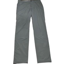 Banana Republic Slim City Pants Mens 36x35 Tech Chinos Reflective Roll Cuff Gray
