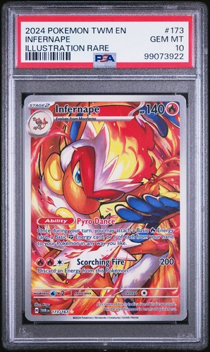 PSA 10 GEM MINT Infernape 173/167 Illustration Rare Pokemon Twilight Masquerade
