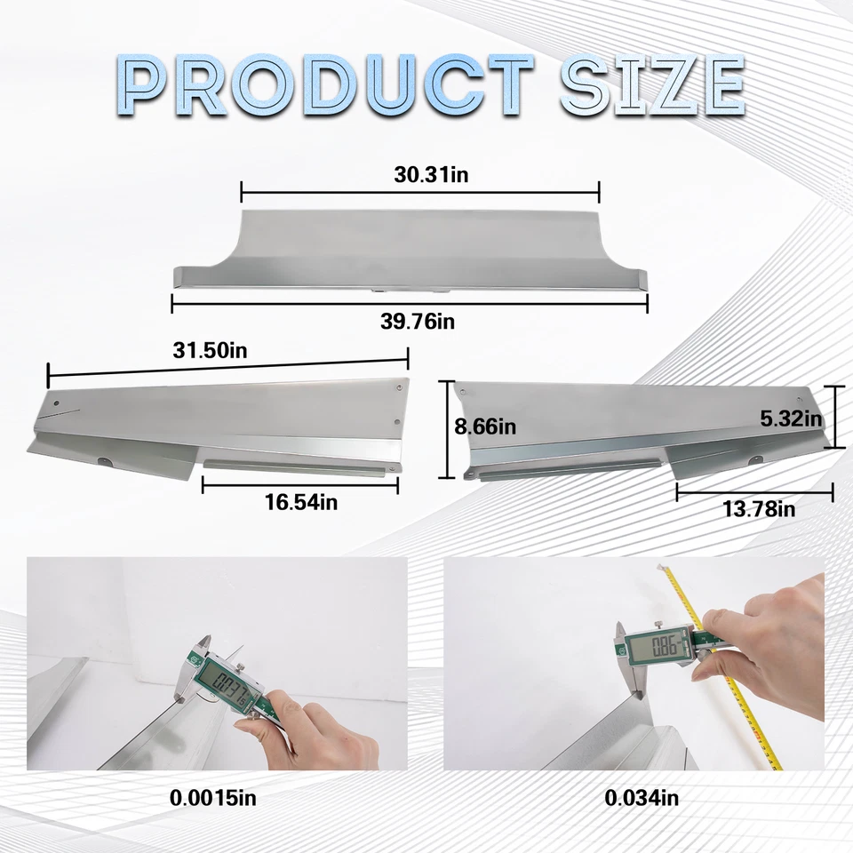 Kit de paneles de llenado de radiador de 3 piezas de acero liso para Chevy GMC C10 1969-1972 Foto 3 de 4