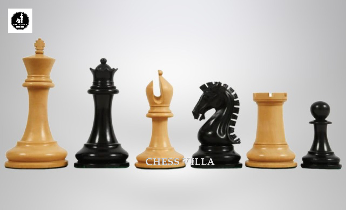 Sinquefield Cup Series Reproduced Staunton Chess Pieces Only set in Ebony  Wood