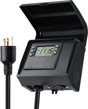 Digital Pool Timer for above Ground Pools, NEMA L5-20R Twist-Lock Plug-In Timer,