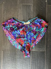 VTG Victoria's Secret Satin Shiny Girly Flutter bikini panty Sz S Gold Label