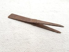 1920s Vintage Old Primitive Steel Tweezer Tong Tool Decorative Collectible 6.75"