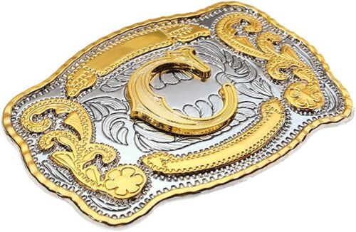 Western Style Initial Letters Cowboys Rodeo Belt Buckle - Picture 4 of 5